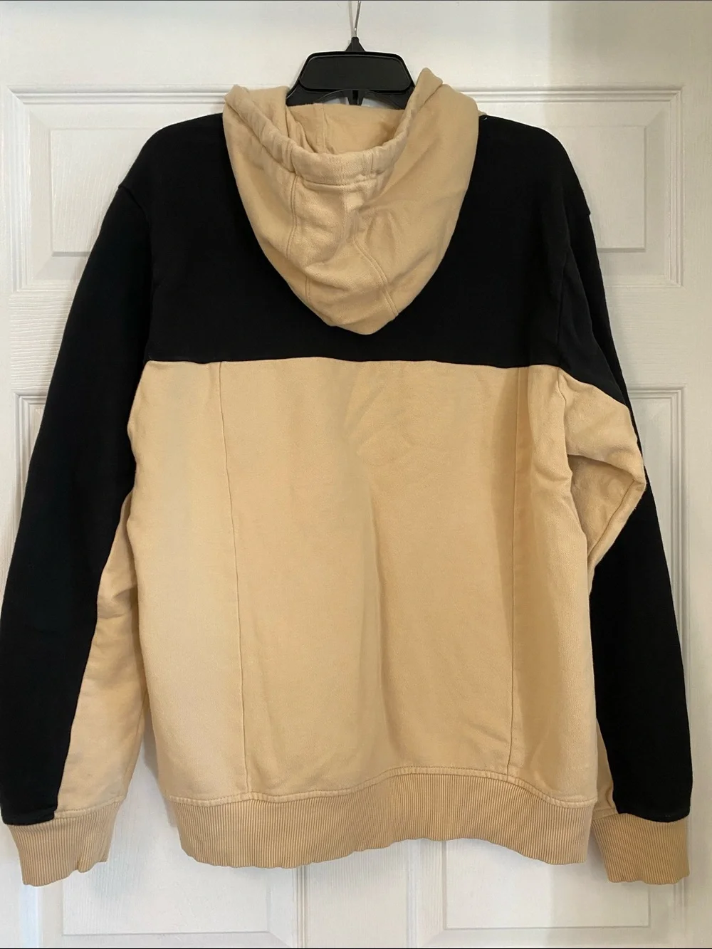 True Religion Two-Tone Black and Beige Hoodie